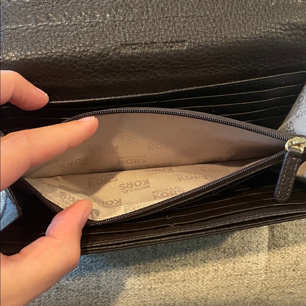 Michael Kors Dark Brown Embossed Python Wallet - image 7